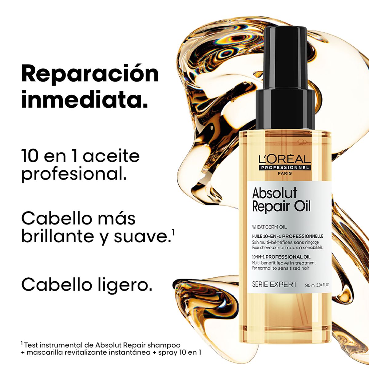 LOREAL PROFESSIONNEL - Spray en aceite LOréal Professionnel Absolut Repair 10 en 1 cabello dañado 90ml
