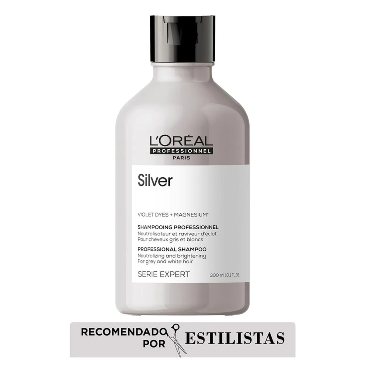 LOREAL PROFESSIONNEL - Shampoo LOréal Professionnel Silver cuidado del cabello blanco 300ml