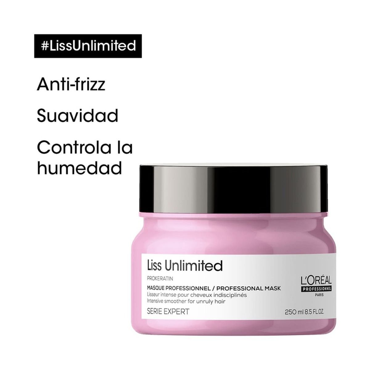LOREAL PROFESSIONNEL - Mascarilla LOréal Professionnel Liss Unlimited control anti frizz 250ml
