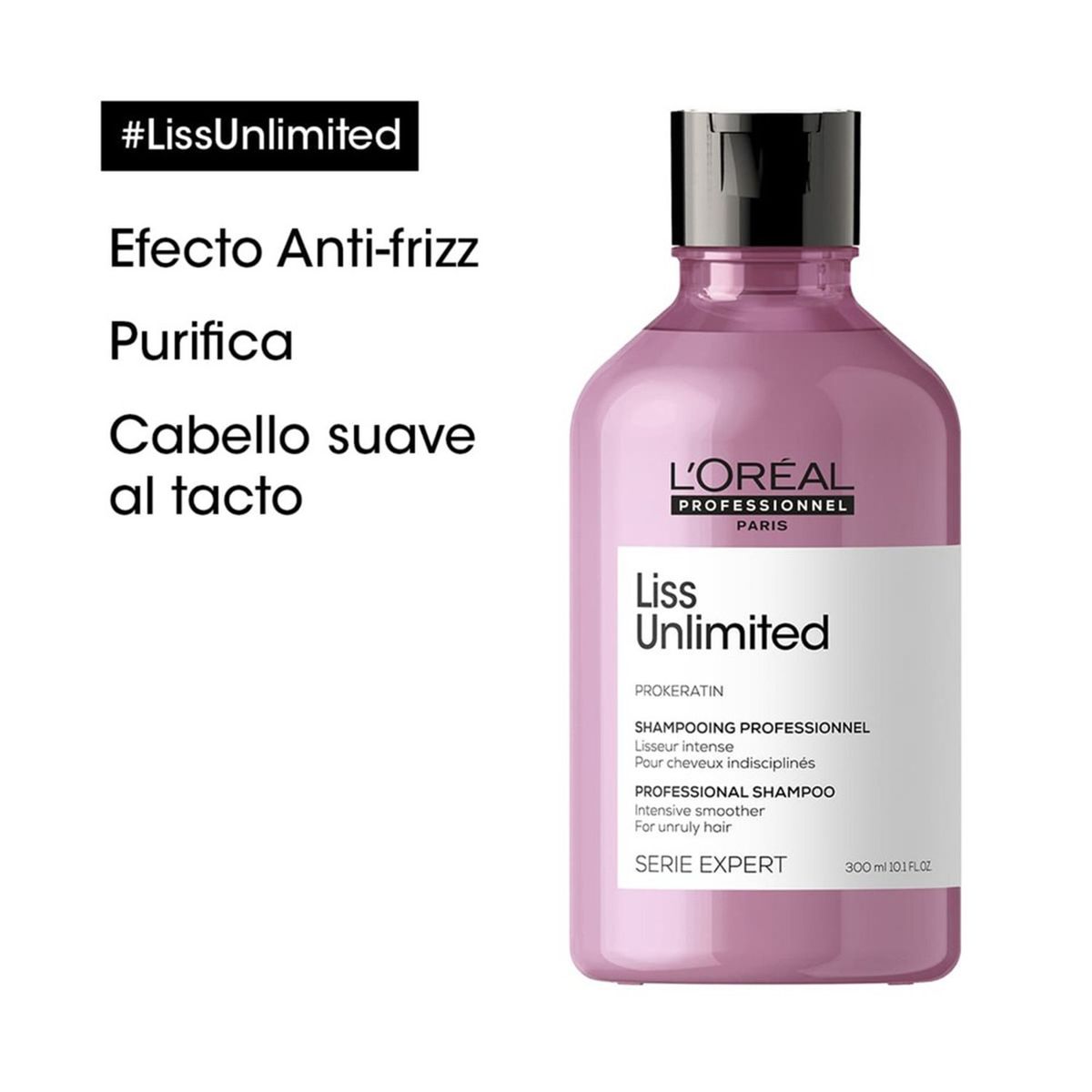 LOREAL PROFESSIONNEL - Shampoo LOréal Professionnel Liss Unlimited anti frizz 300ml
