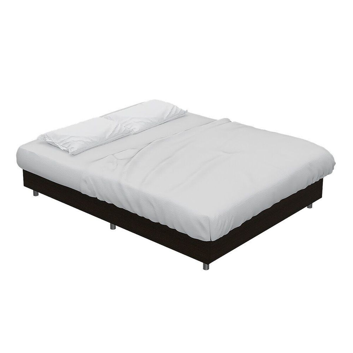 EKONOMODO - Combo Base Cama + Colchón 140 Haden Wengue
