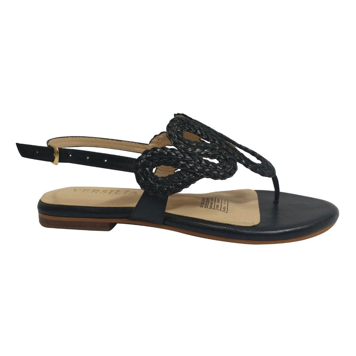 VERSILIA - Sandalia plana mujer versilia 003806 negro