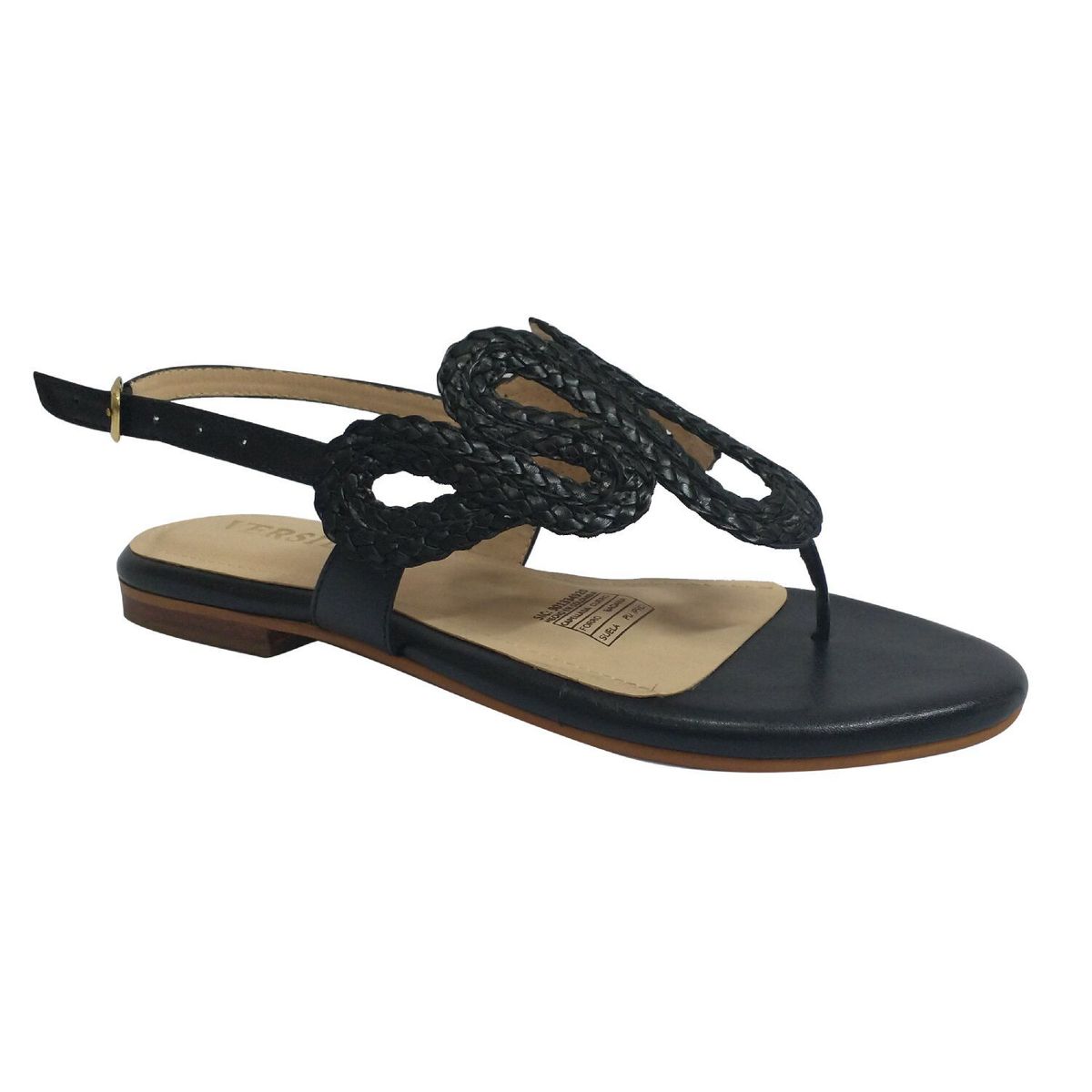 VERSILIA - Sandalia plana mujer versilia 003806 negro