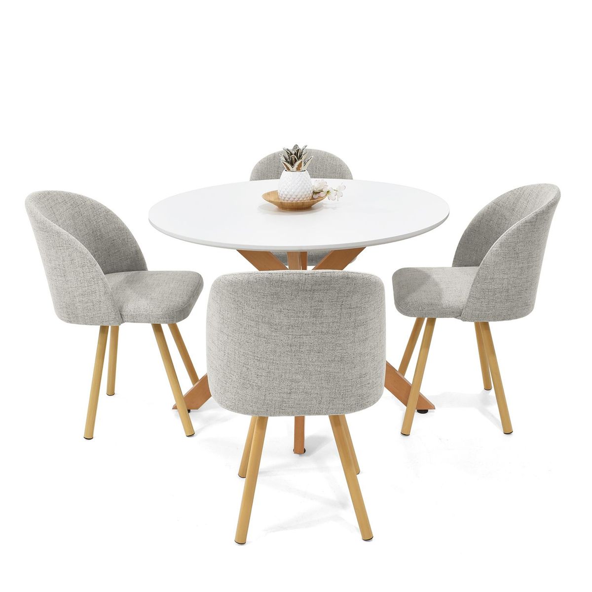 MICA - Juego de Comedor Lubena Baku 4 Puestos Mica - Mueble