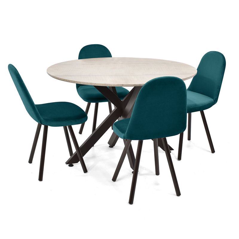 MICA - Juego de Comedor Lubena Moscú Denver 4 Puestos Mica - Mueble