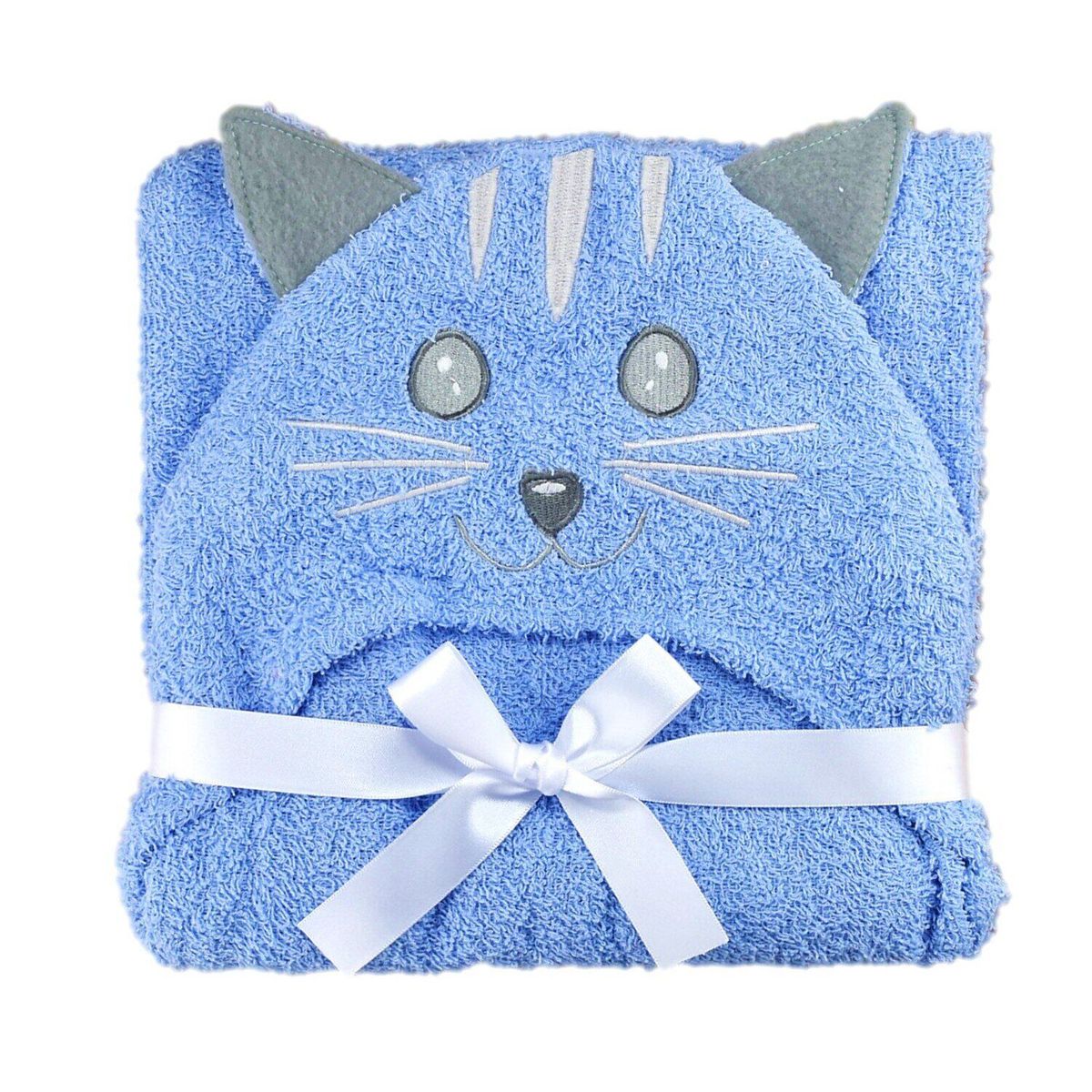 MUNDO BEBE - Toalla Bebé Baño Capota Animal Azul Estampada