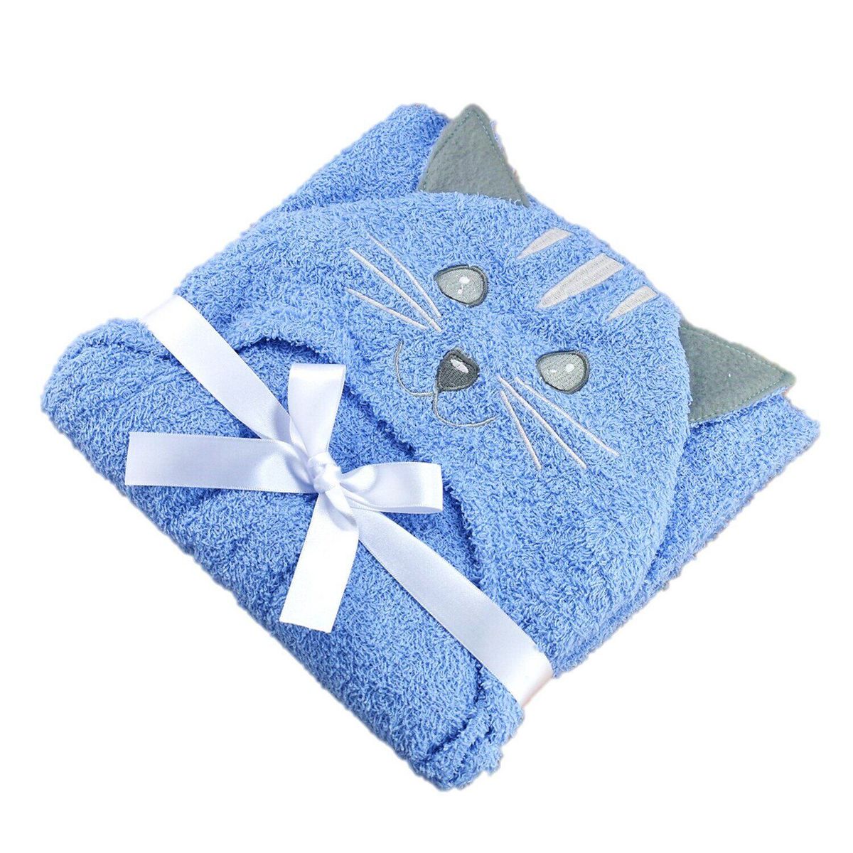 MUNDO BEBE - Toalla Bebé Baño Capota Animal Azul Estampada