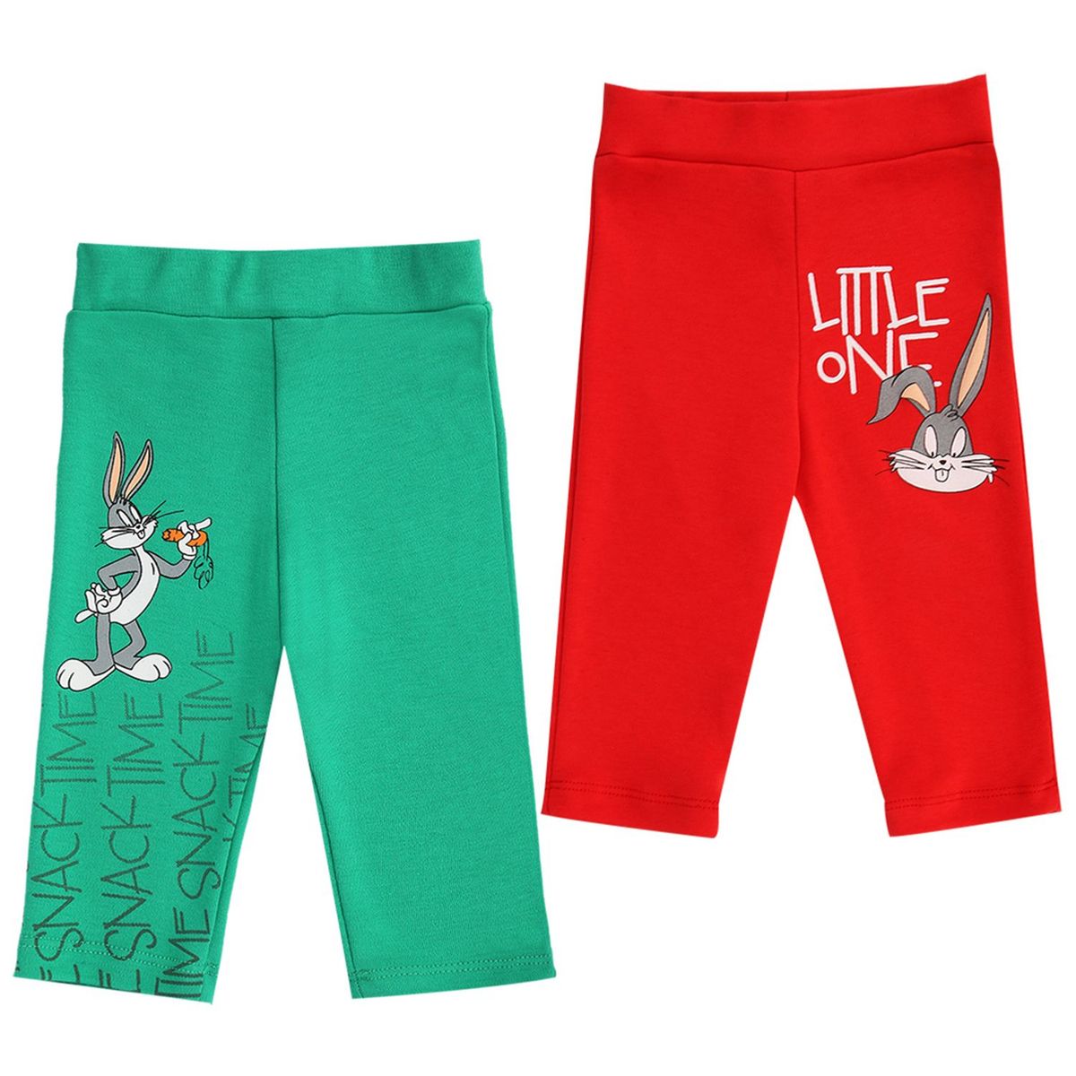 WARNER BROS - Pantalón Bebé Niño Pack de 2 unidades Polialgodón Looney Tunes