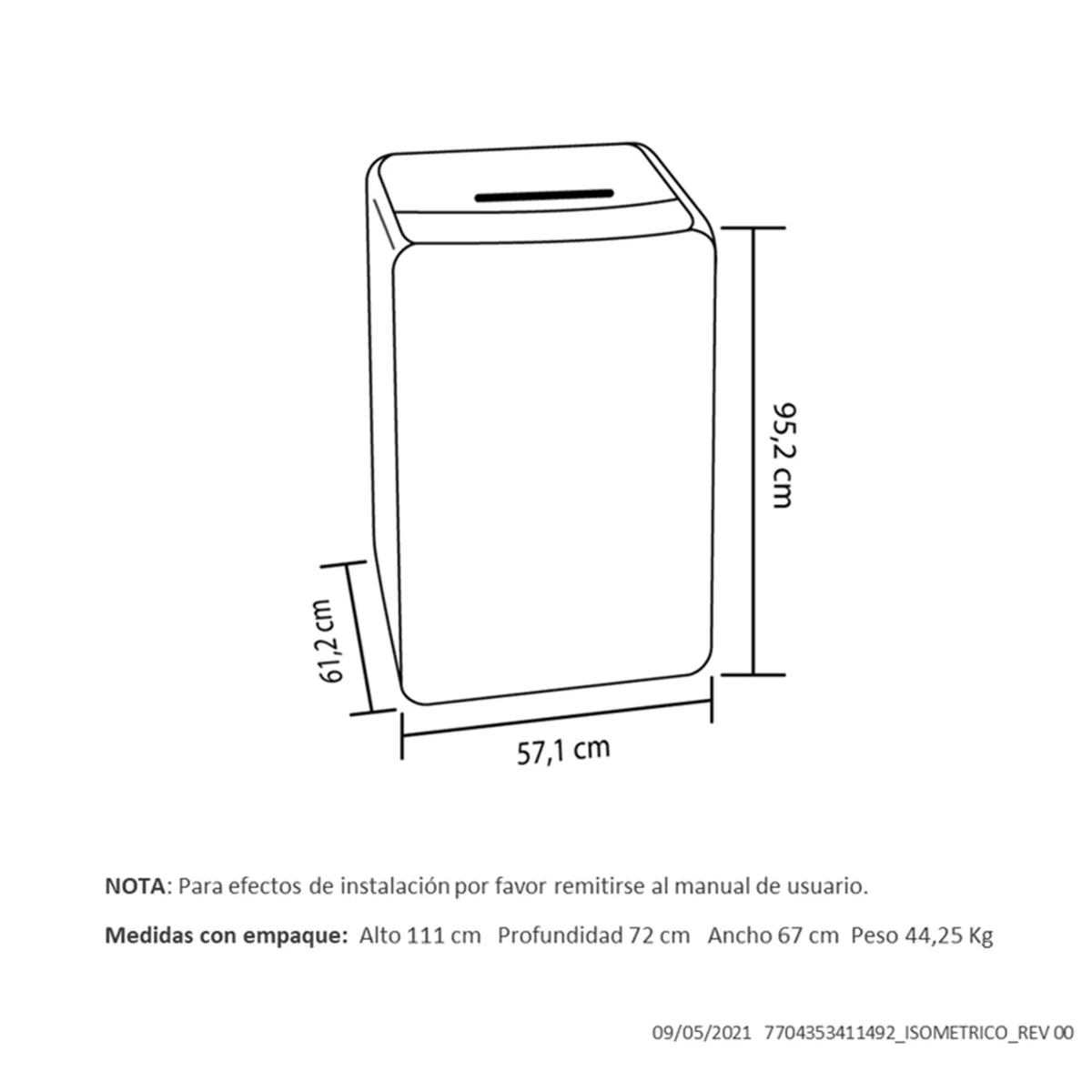 HACEB - Lavadora HACEB Carga Superior 11 kg LAV500
