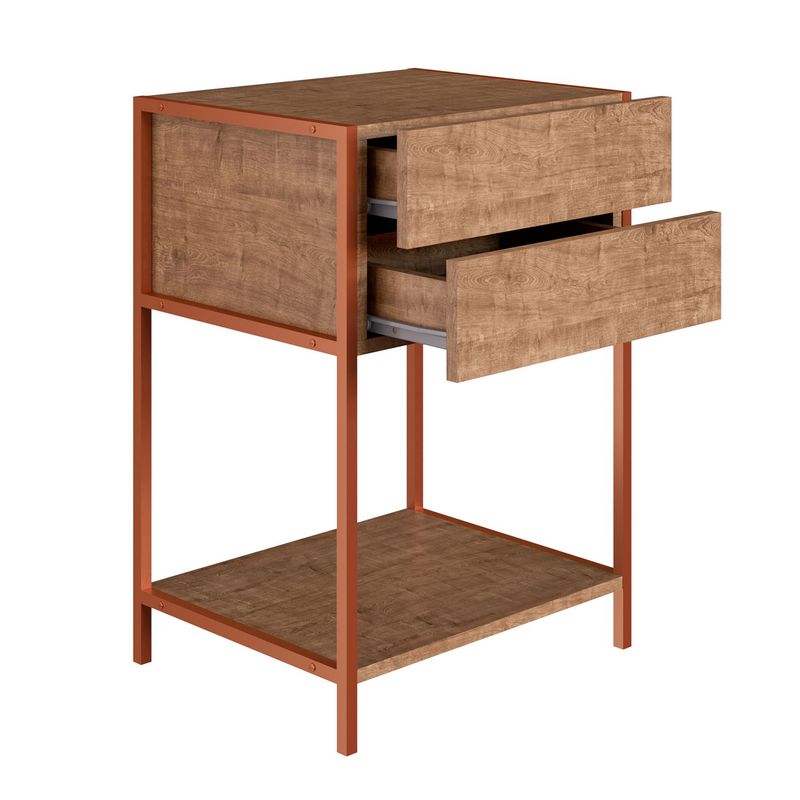 ARTESANO - Mesa de noche Acero 45 x 37 cm