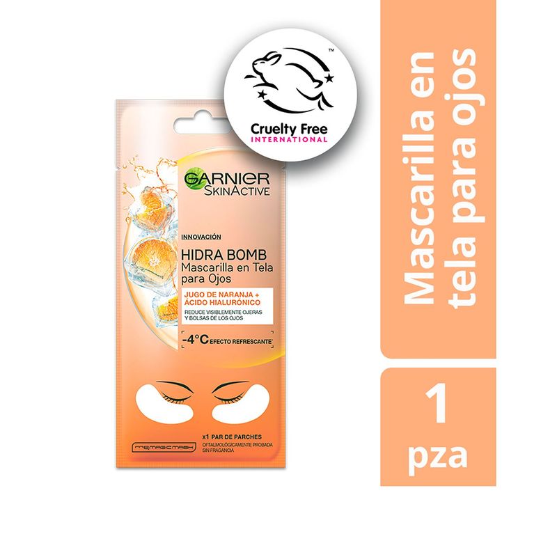 GARNIER - Mascarilla Hidratación Contorno de ojos Mascarilla Ojos Garnier Naranja x 1Par Garnier 7 g
