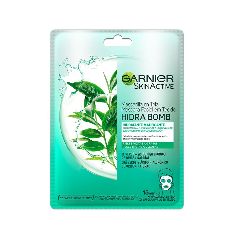 GARNIER - Mascarilla Hidratante Matificante Hidra Bomb GARNIER para Todo tipo de piel 36 g