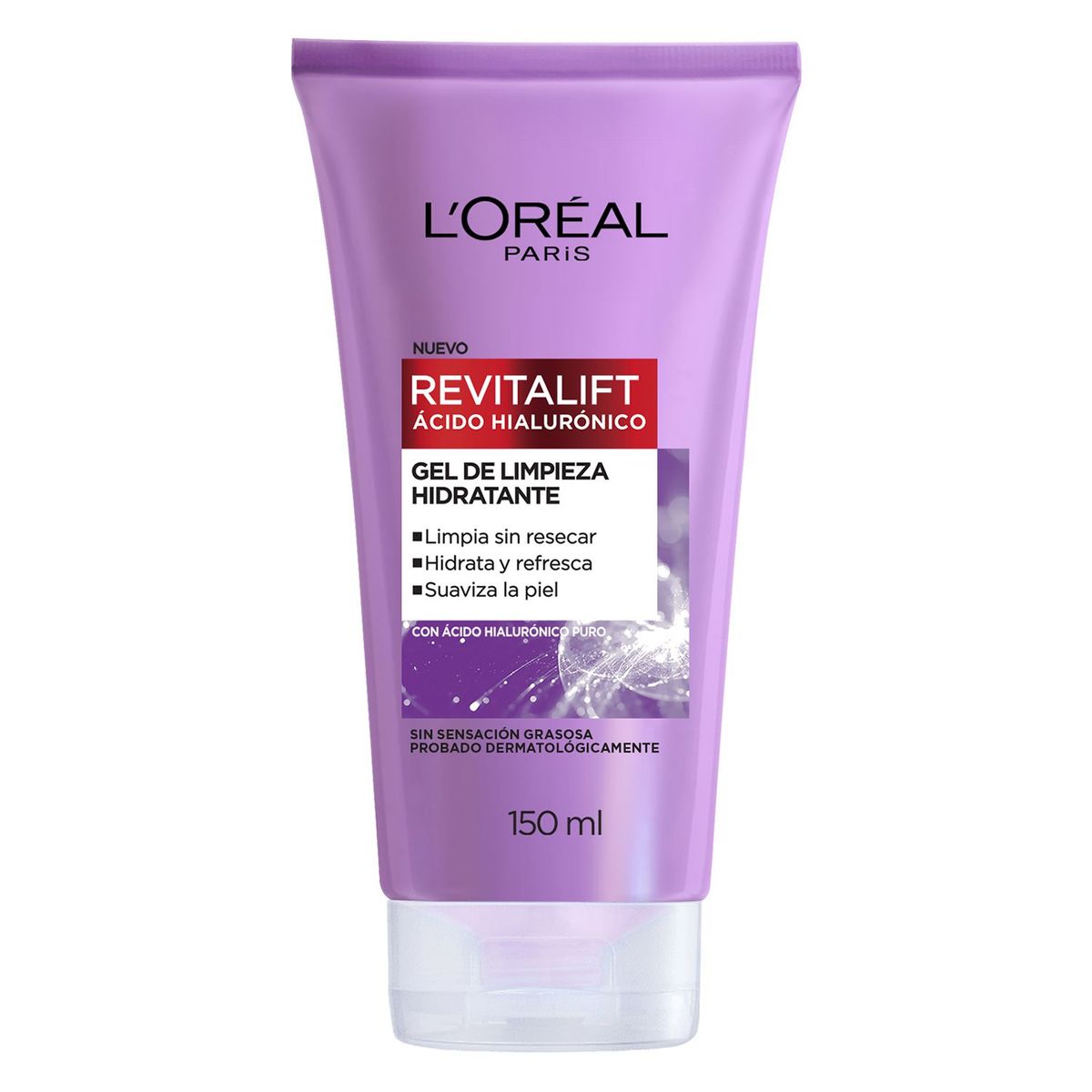 LOREAL PARIS - Limpiador Revitailft Acido Hialurónico Loreal Paris para Todo tipo de piel 150 ml