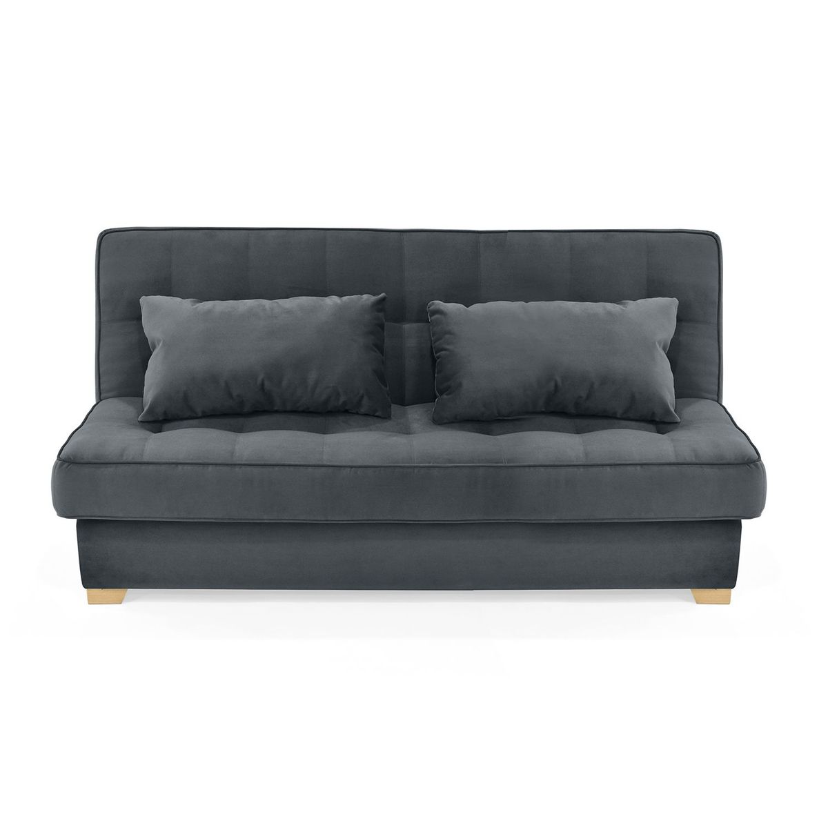 MICA - Sofá Cama Moderno en Tela Poliéster 3 Puestos con Baúl Charleston 185 x 90 x 90 cm Mica