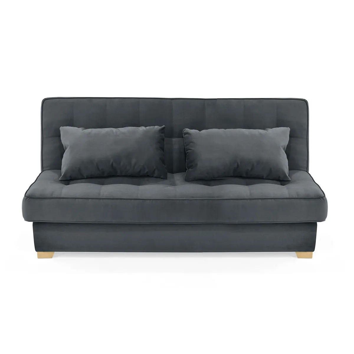 MICA - Sofá Cama Moderno en Tela Poliéster 3 Puestos con Baúl Charleston 185 x 90 x 90 cm Mica