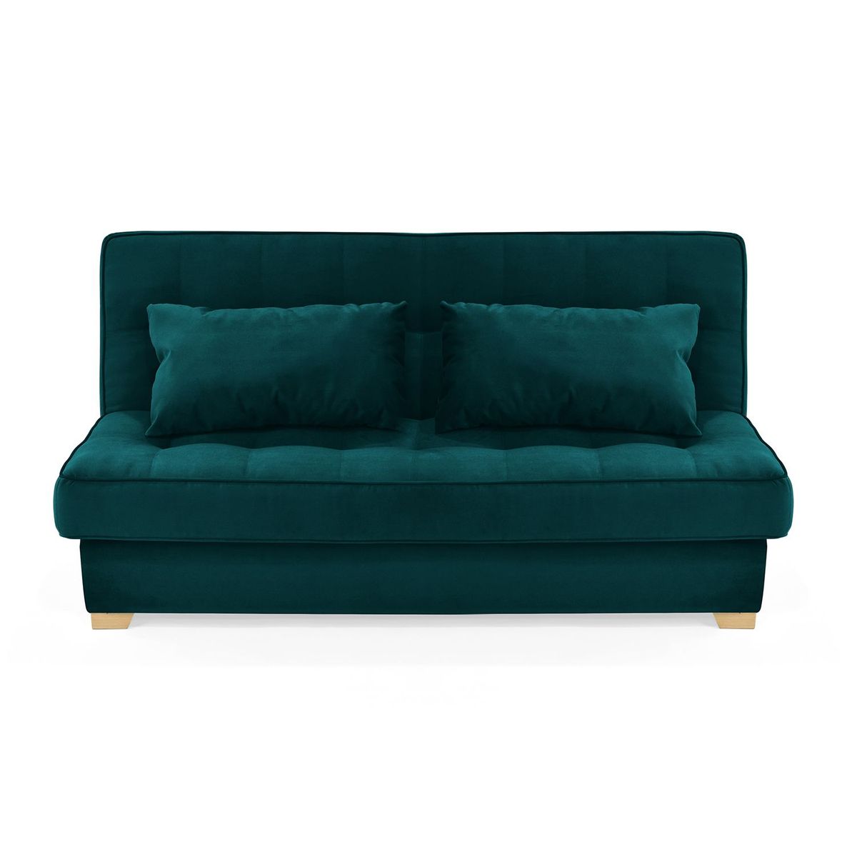 MICA - Sofá Cama Moderno en Tela Poliéster 3 Puestos con Baúl Charleston 185 x 90 x 90 cm Mica