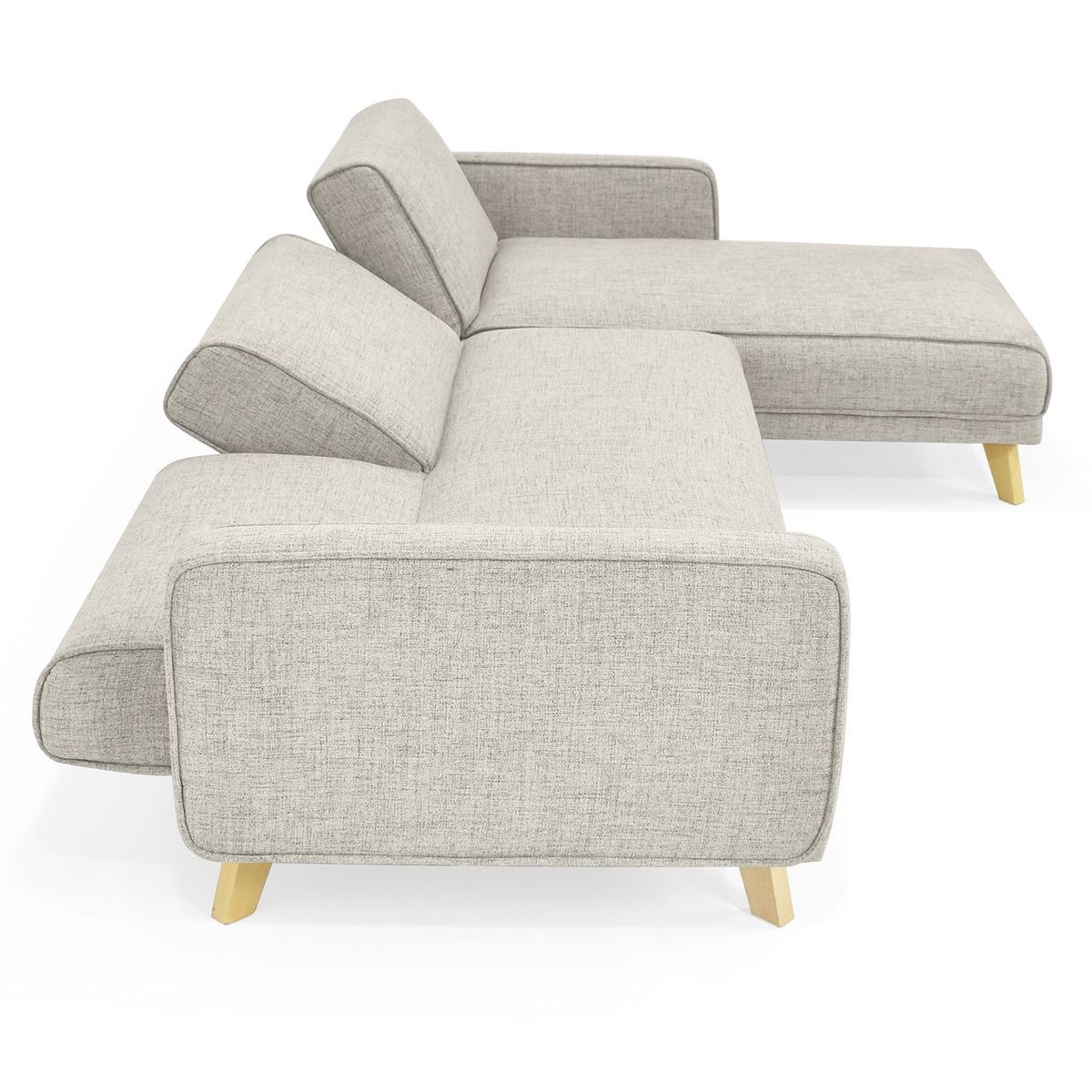 MICA - Sofá en L Moderno en Poliéster 4 Puestos Cambril 177.5 x 75.5 x 90 cm Mica