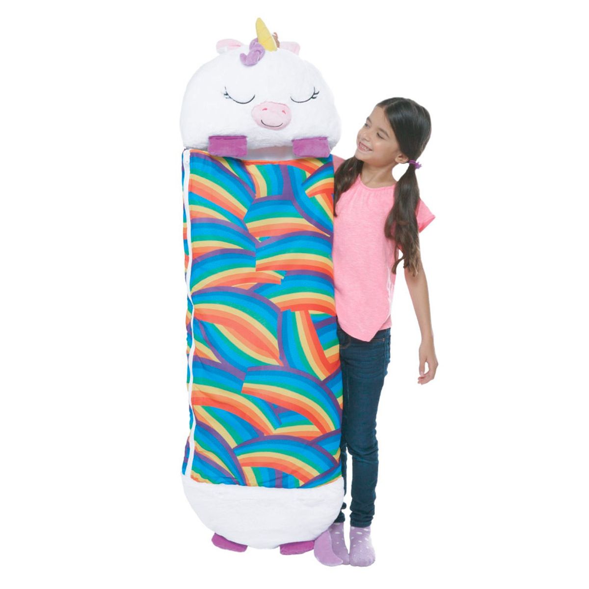TV NOVEDADES - Accesorio de Disfraz Happy Nappers Sleeping Bag Unicornio Blanco
