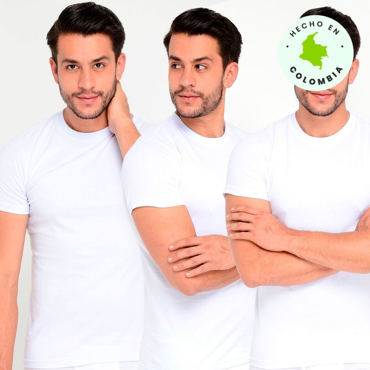 NEWBOAT - Camisilla Hombre Manga Corta Newboat Pack x3