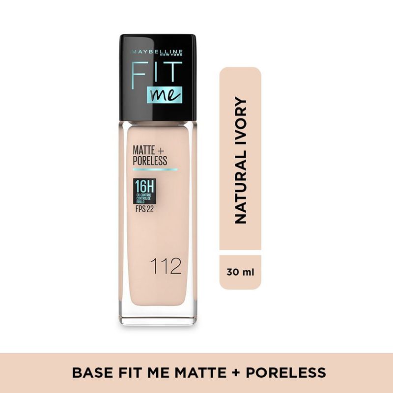 MAYBELLINE - Base de maquillaje Líquida Fit Me Matte Poreless Natural Buff Maybelline 30 ml
