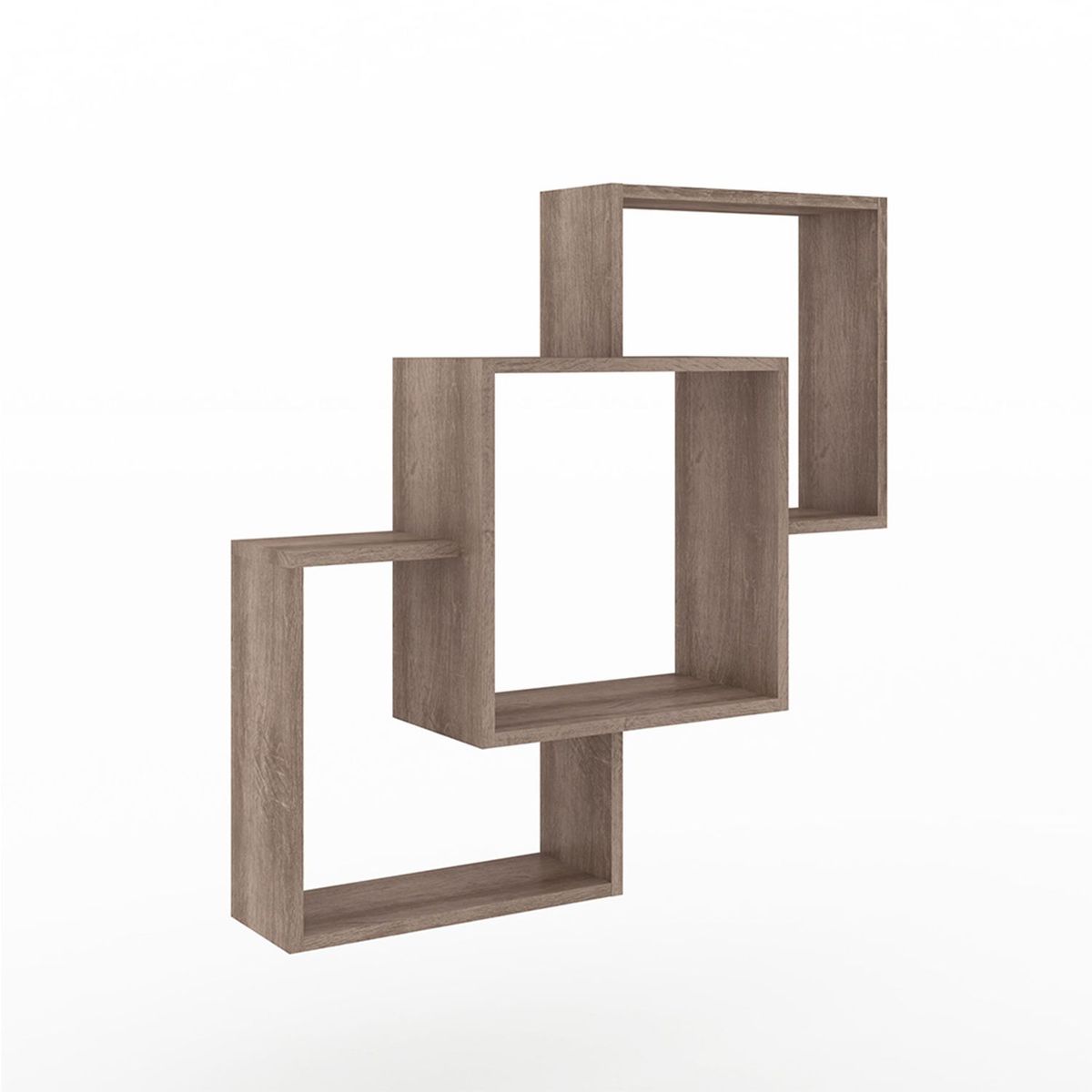 BERTOLINI - Repisa Flotante Bertolini 79cm Cubos Cruzados Color Blanco