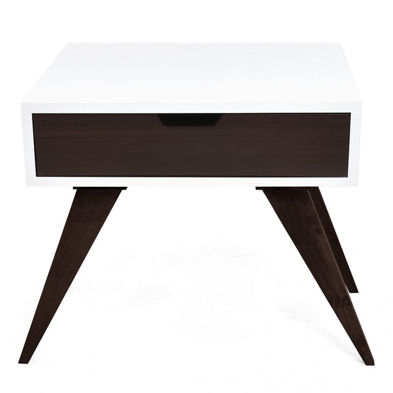 MICA - Mesa de Noche Moderna con 1 Cajón 45 x 50 x 40 cm Mica 