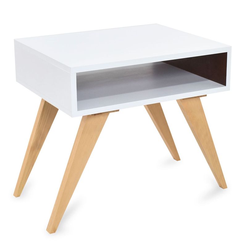 MICA - Mesa de Noche Moderna con 1 Cajón 45 x 50 x 40 cm Mica 