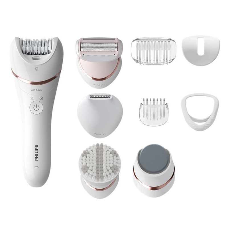 PHILIPS - Depiladora Philips en Húmedo y Seco 8 Accesorios Depilado Bajo el Agua | BRE740