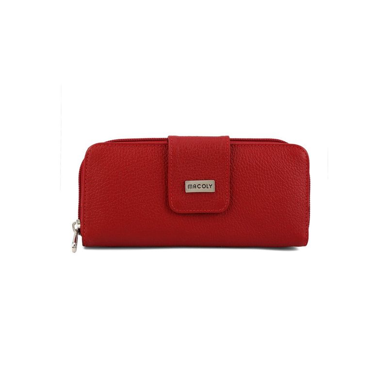 MACOLY - Billetera grande macoly A011 cuero rojo