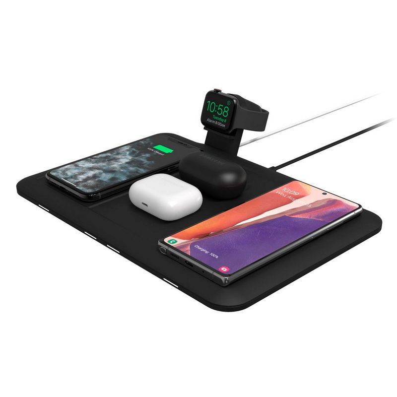 MOPHIE - Cargador de Base Inalámbrica Mophie 4 in 1 de 10W Carga hasta 4 Dispositivos, cargador inalámbrico