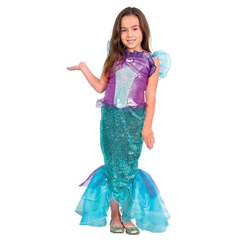 DISNEY - Disfraz para niña Sirenita Deluxe Disney