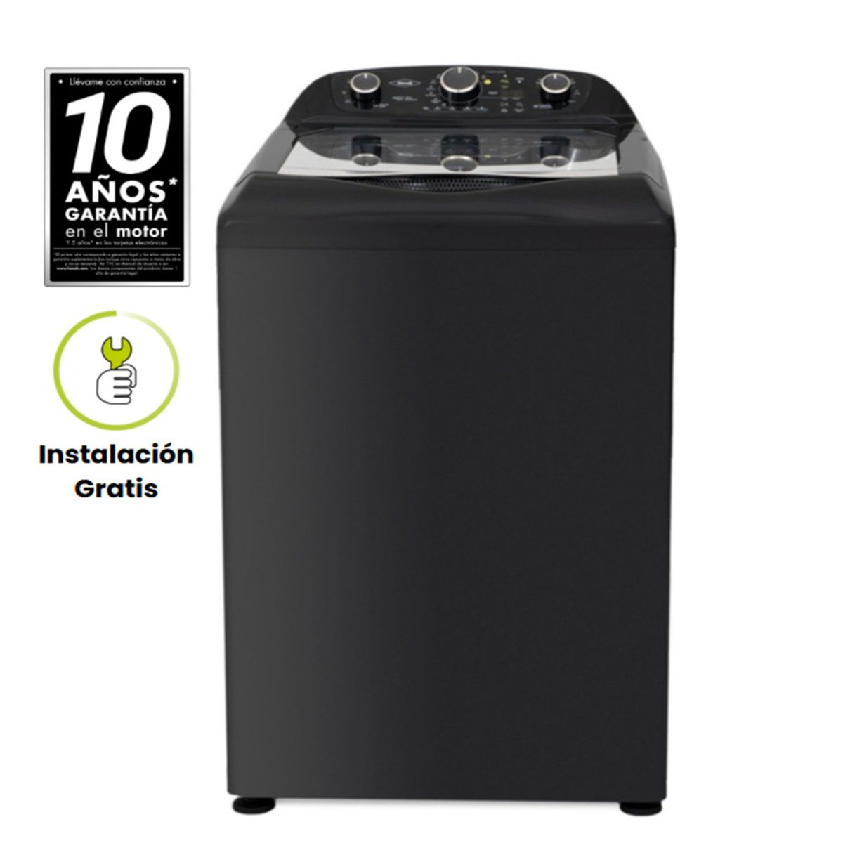 HACEB - Lavadora Haceb Carga Superior 13 kg AWÜA LA13EVA16A-CC1HW