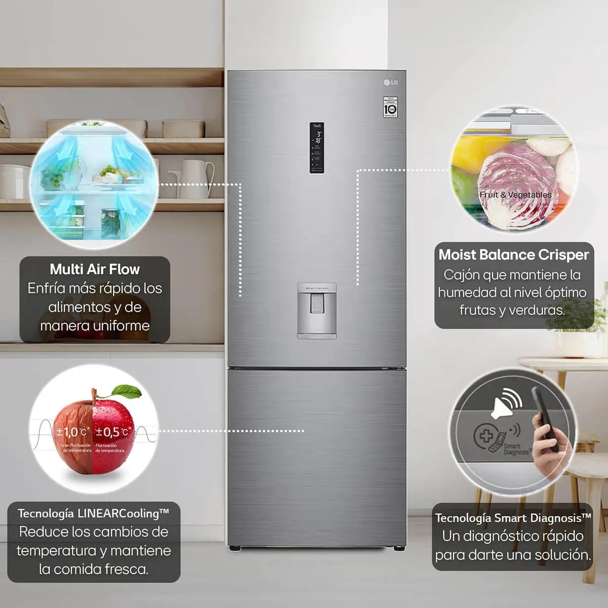 LG - Nevera Congelador inferior LG 461 lt Netos GB45SPP