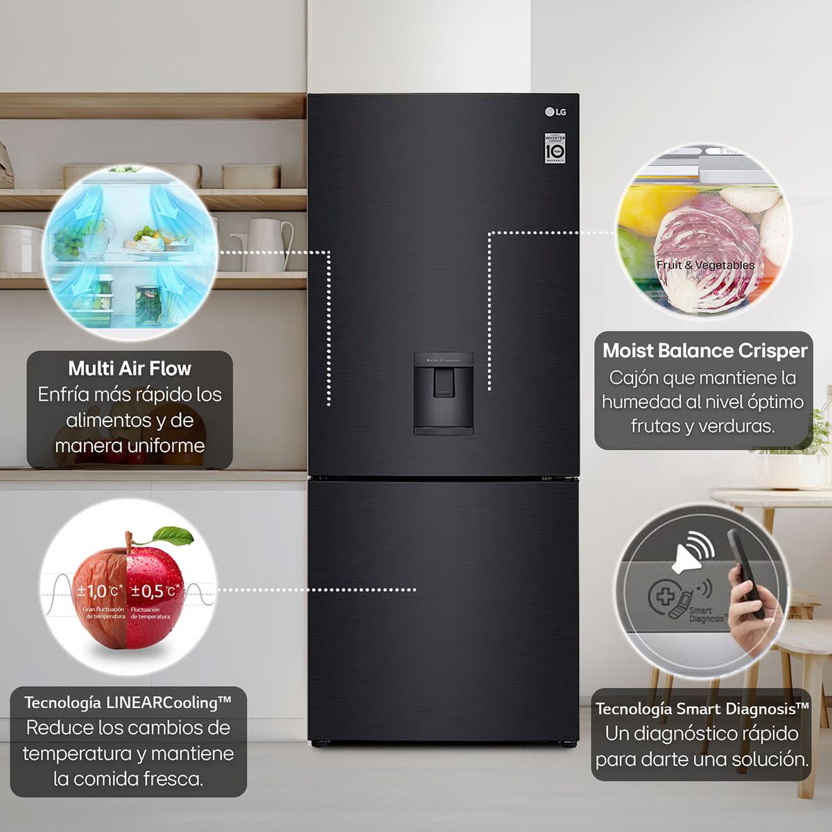 LG - Nevera Congelador inferior LG 420 lt Netos GB41WPT