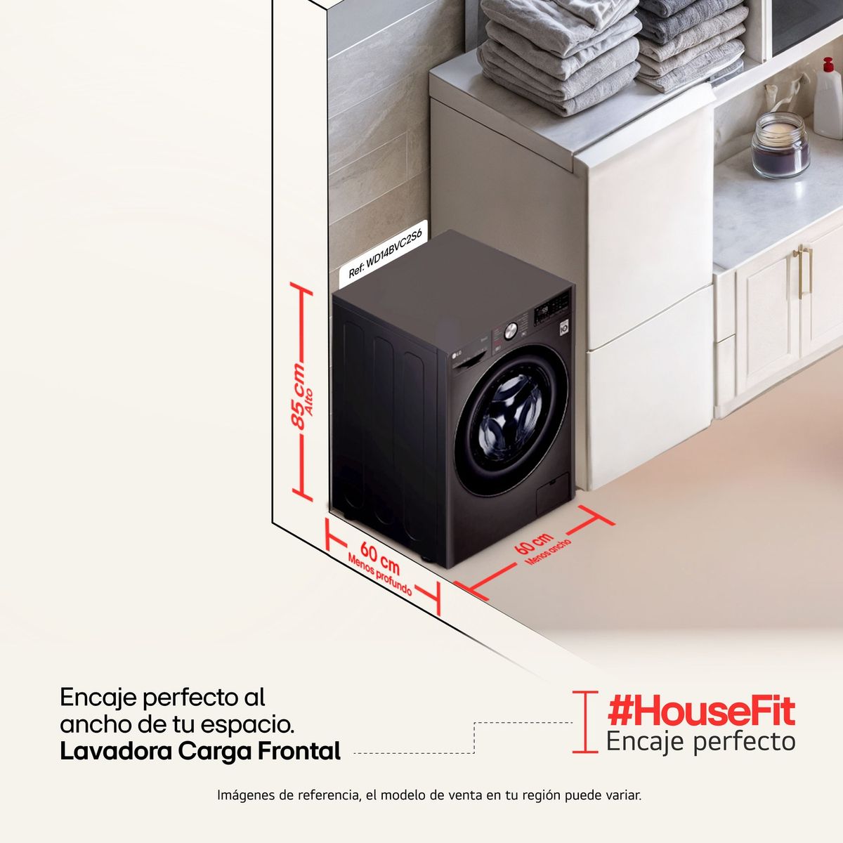 LG - Lavadora Secadora LG Eléctrica 14kg/30lbs WD14BVC2S6