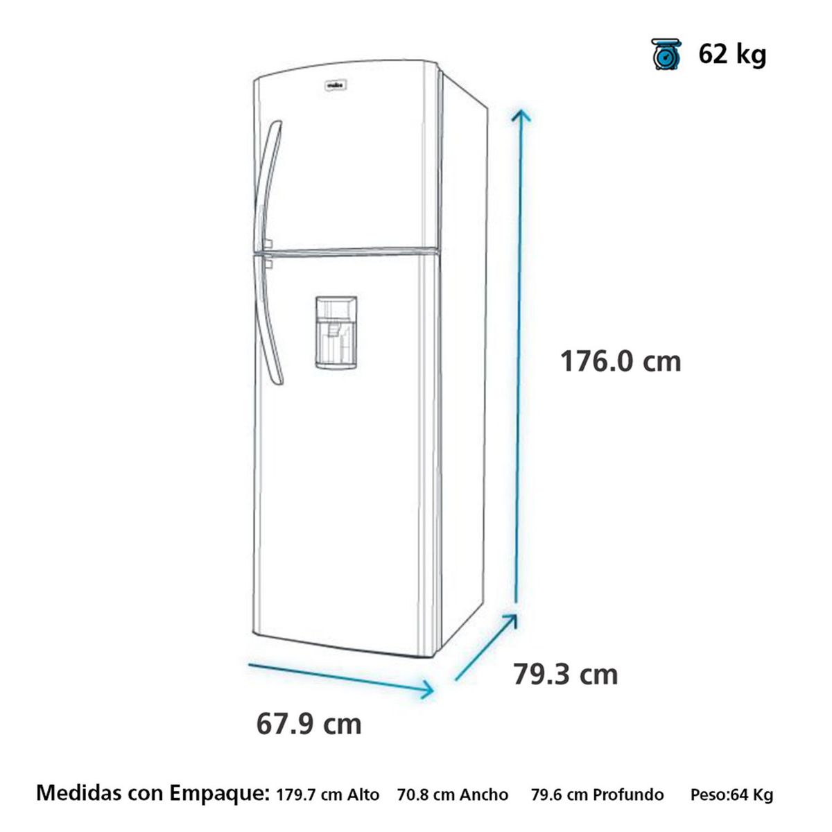 MABE - Nevera Mabe Congelador Superior No Frost 394 lt RMP405FYCU