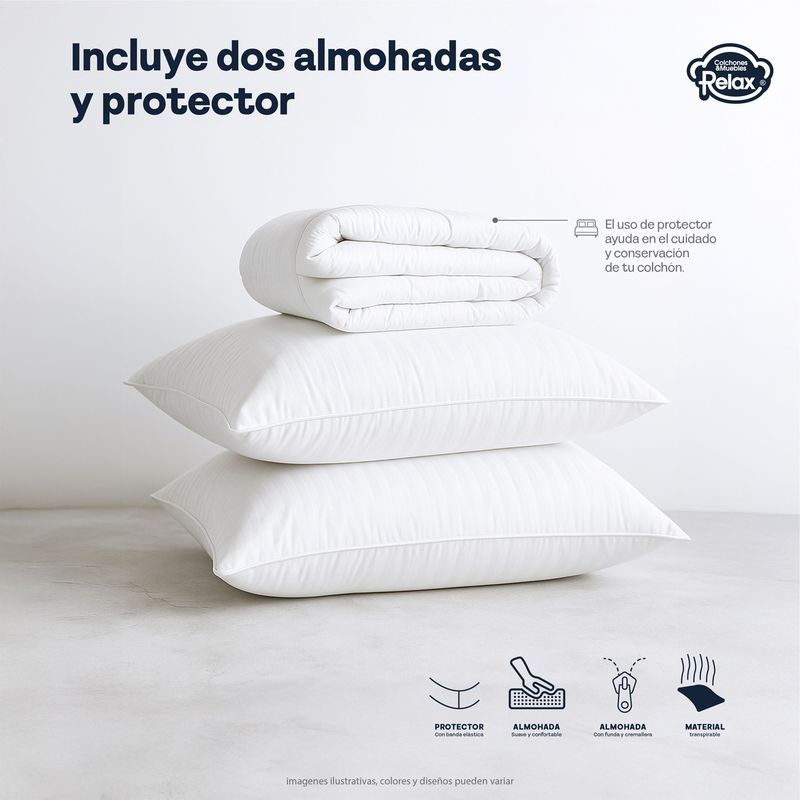 Colchón Queen Semi-Firme Ortopédico Doble Cara Resortado Confort