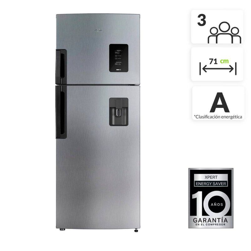 WHIRLPOOL - Nevera Whirlpool Congelador Superior No Frost 440 Lt WRW45AKTWW