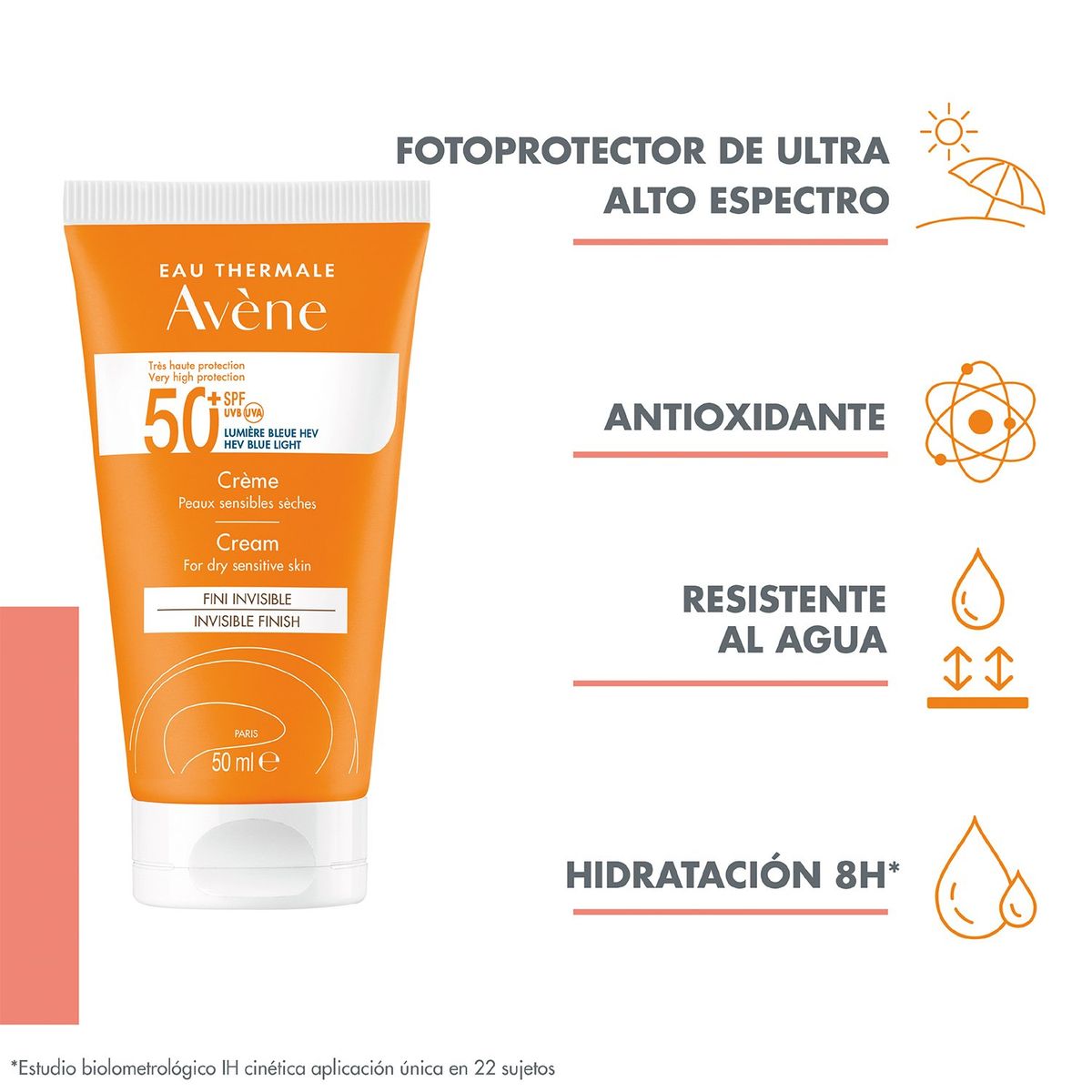 AVENE - Protector Solar Crema Spf 50+ Avene 50 mL