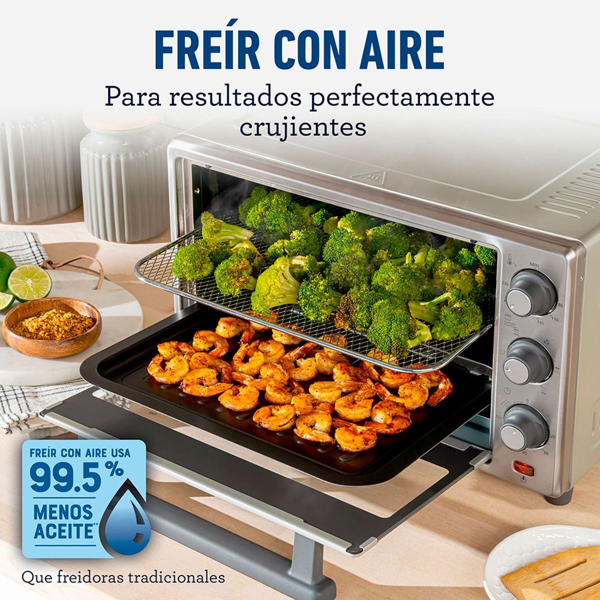 OSTER - Horno con Freidora de Aire Oster® 25 lt