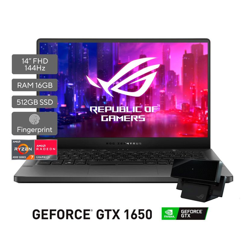 ASUS - Portátil Gamer Asus Rog Zephyrus G14 14 Pulgadas AMD RYZEN R7 16GB 512GB