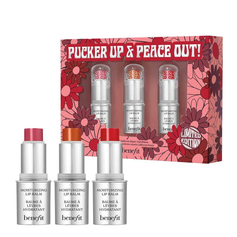 BENEFIT - Set Mini Bálsamos labiales Pucker Up Peace Out Benefit: mini Spiced Red 11, Ruby 22, Berry 333