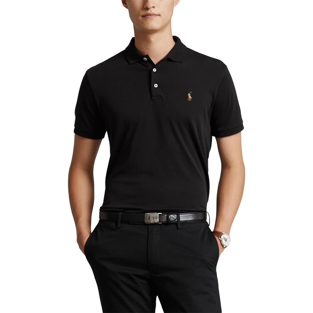 POLO RALPH LAUREN - Camiseta Polo Hombre Manga Corta Custom Slim Fit Polo Ralph Lauren