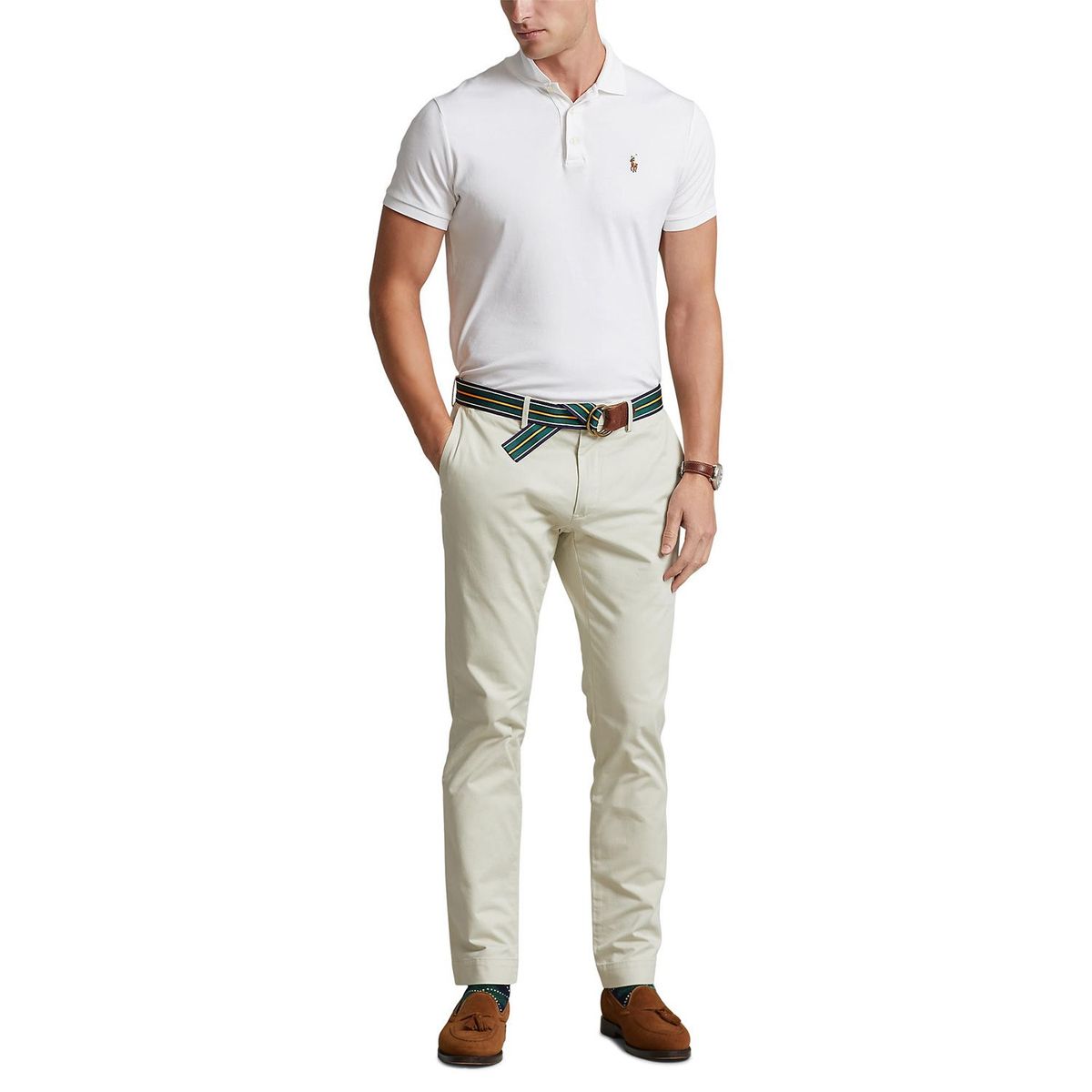 POLO RALPH LAUREN - Camiseta Polo Hombre Manga Corta Custom Slim Fit Polo Ralph Lauren