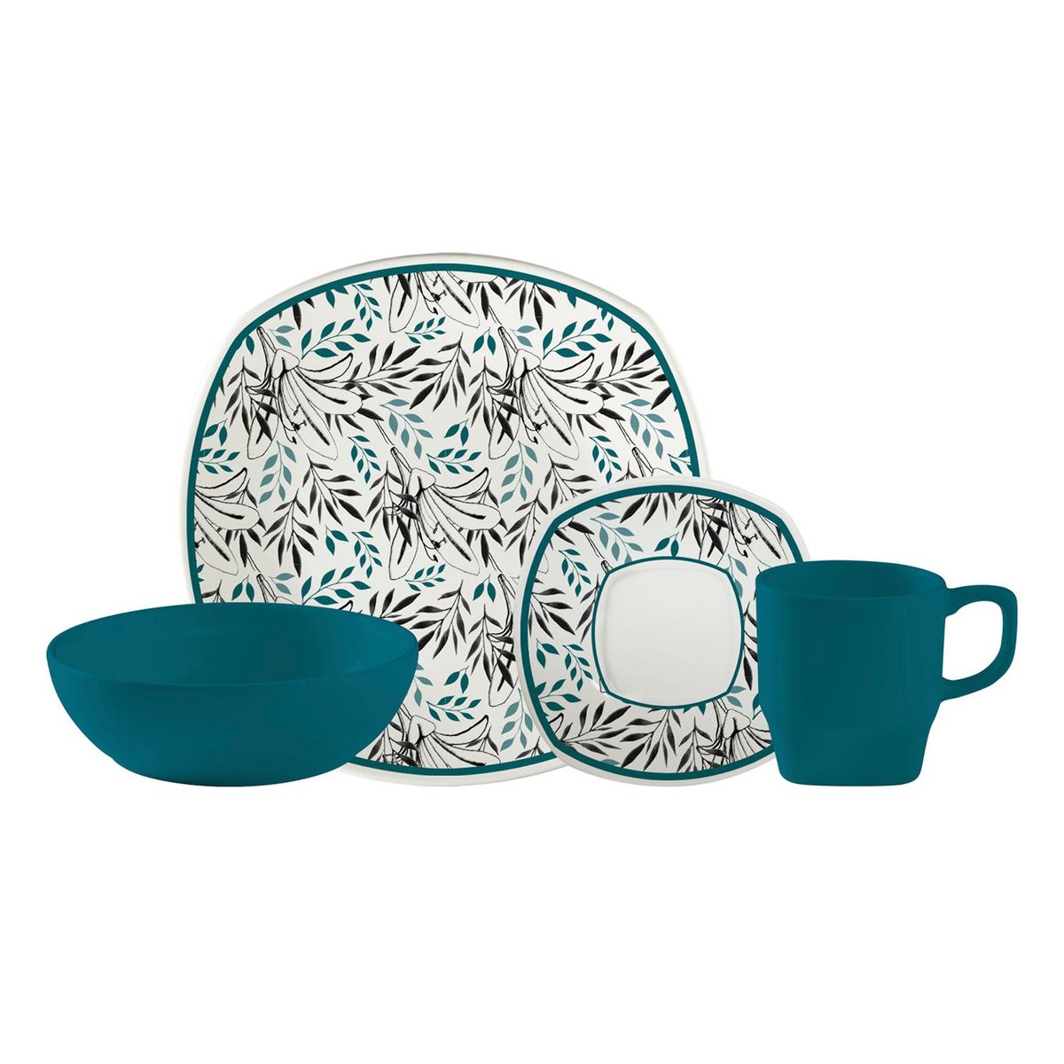 CORONA - Juego de Vajilla Corona 4 Puestos Azucena