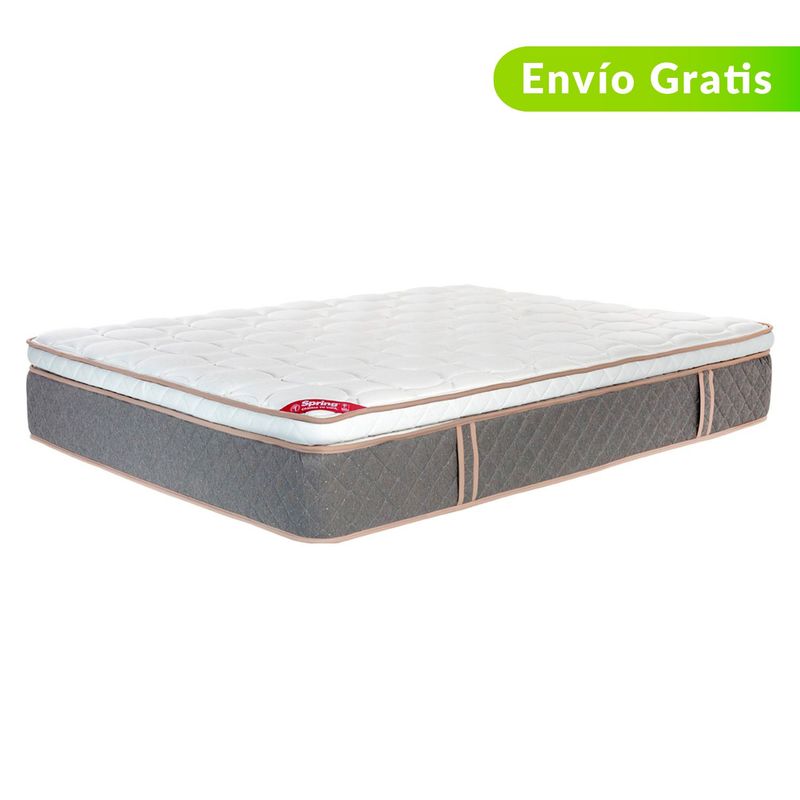 COLCHONES SPRING - Colchón Semidoble Firme Ortopédico con Pillow Resortado Pegaso 120 x 190 Colchones Spring - 0% Interés a 3 Cuotas Pagando con tu CMR Banco Falabella