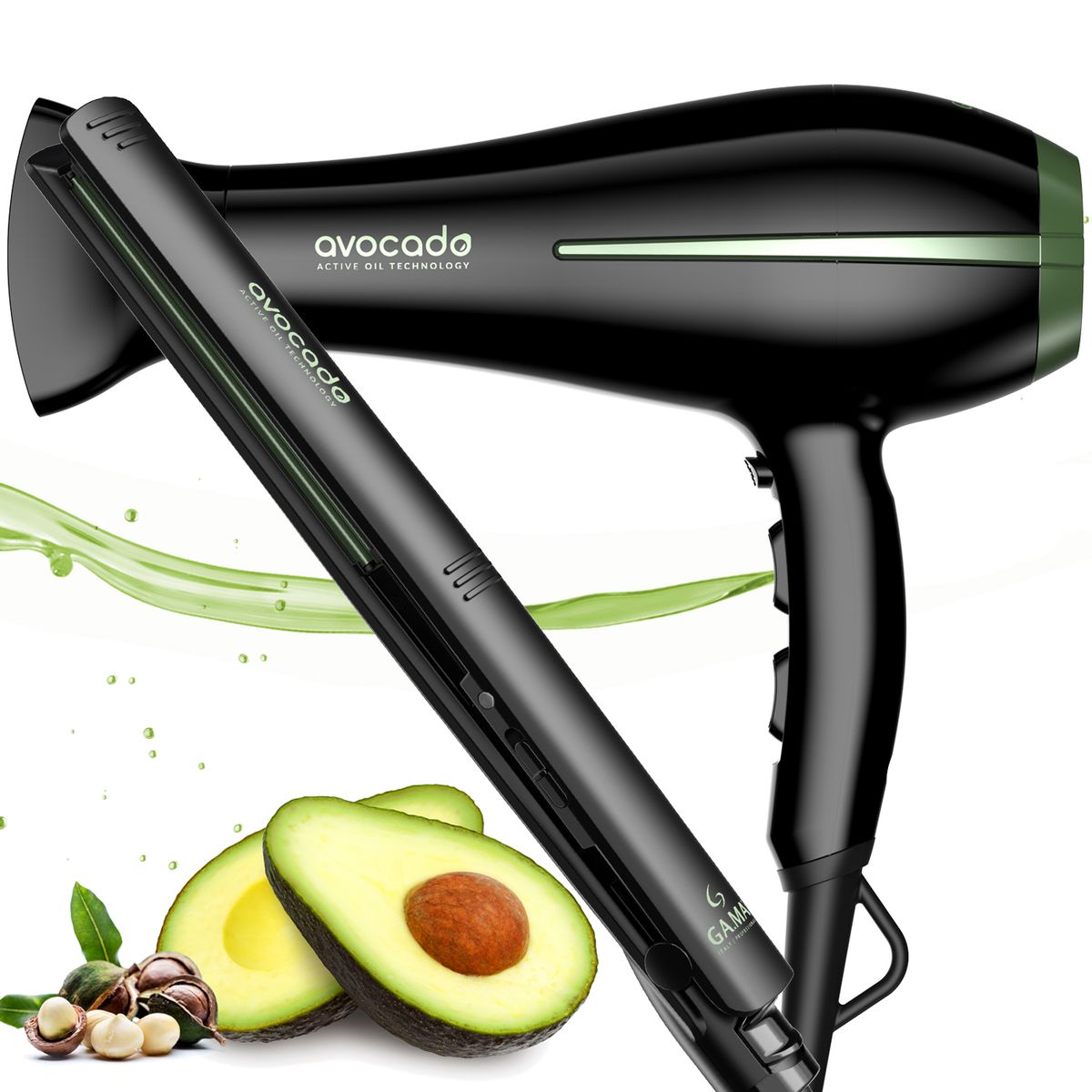 GAMA - Combo Secador + Plancha Gama Aguacate 1900 W
