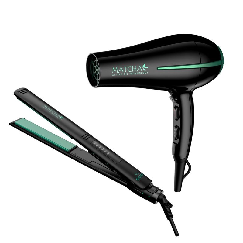 GAMA - Combo Secadora Bora y Plancha LED Matcha Gama
