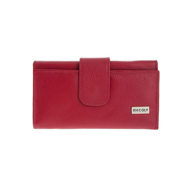 MACOLY - Billetera Grande Macoly 630 Cuero Rojo