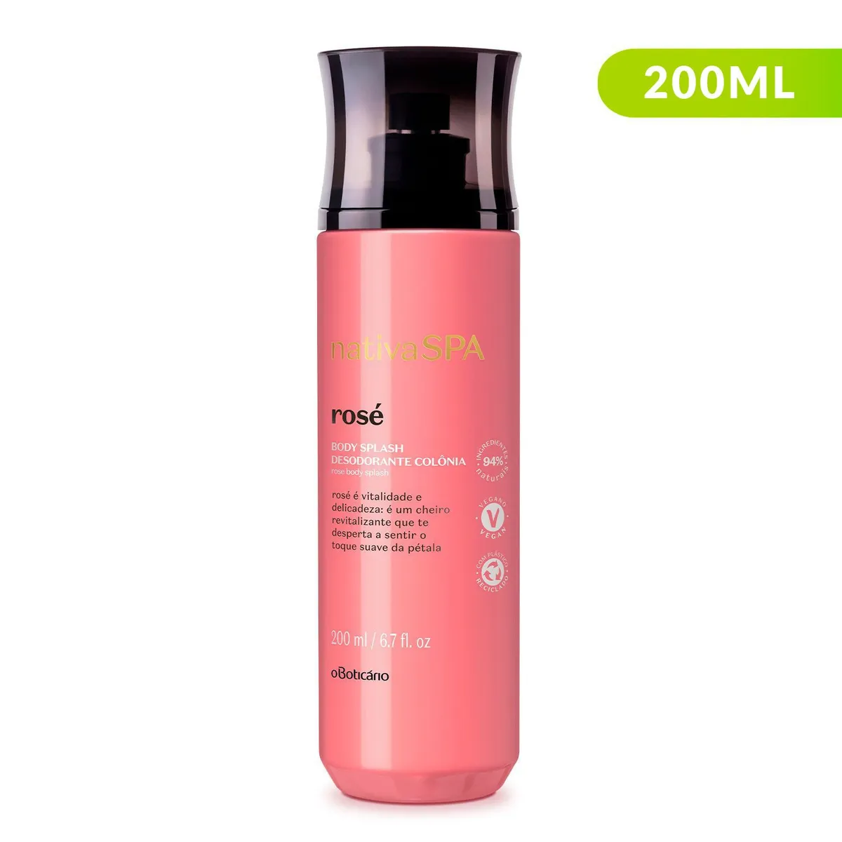 NATIVA SPA - Body Splash Mujer Nativa Spa O Boticario Rosé 200 ml 
